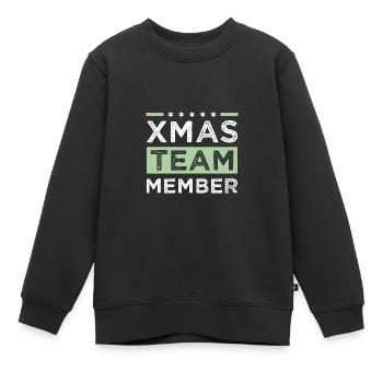 Xmas Team - Kinder Premium Organic Sweatshirt - Schwarz - Vorne - AI Model Kid Female (0cm)
