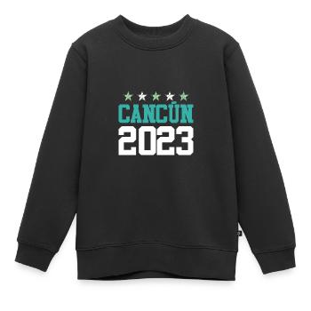 Cancun 2023 - Kinder Premium Organic Sweatshirt - Schwarz - Vorne - AI Model Kid Female (0cm)