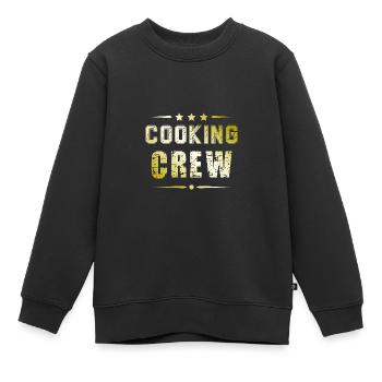 Équipe de cuisson - Sweat Premium enfant bio - noir - Devant - AI Model Kid Female (0cm)