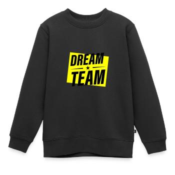 Équipe de rêve - Sweat Premium enfant bio - noir - Devant - AI Model Kid Female (0cm)