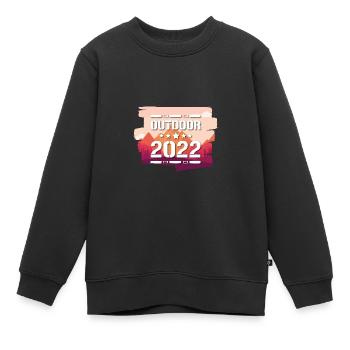 Outdoor 2022 - Kinder Premium Organic Sweatshirt - Schwarz - Vorne - AI Model Kid Female (0cm)