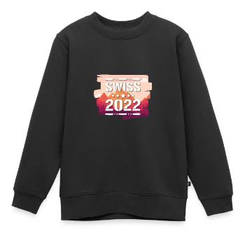Swiss 2022 - Kinder Premium Organic Sweatshirt - Schwarz - Vorne - AI Model Kid Female (0cm)