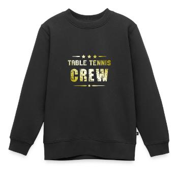 Table Tennis Crew - Kinder Premium Organic Sweatshirt - Schwarz - Vorne - AI Model Kid Female (0cm)