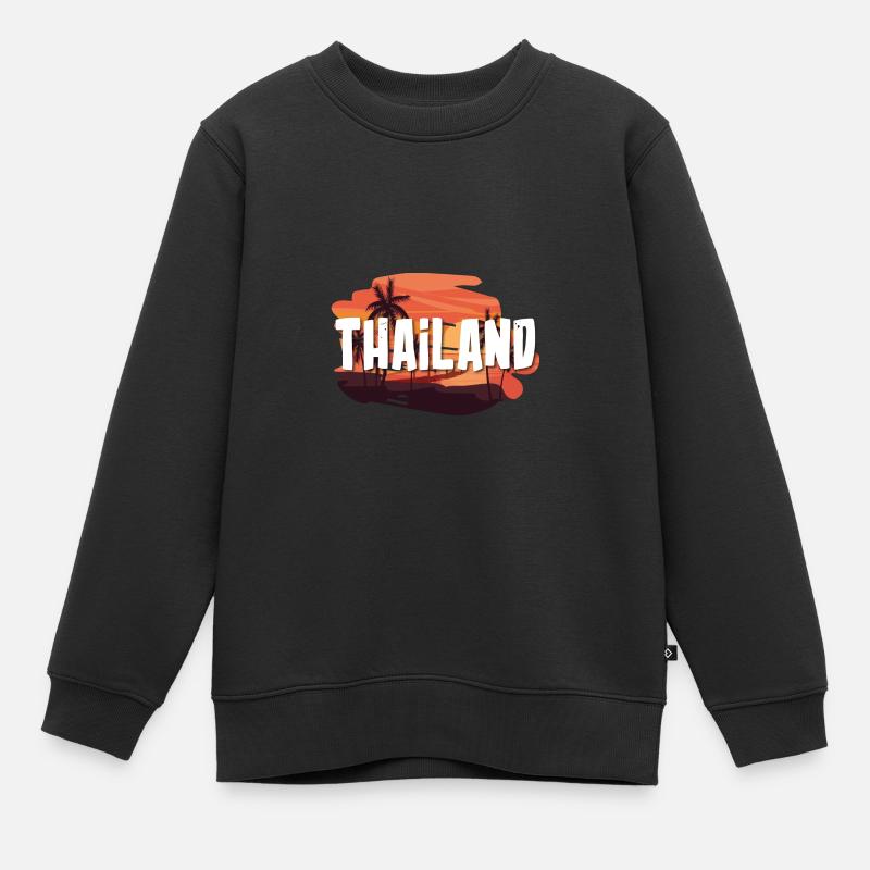 Thaïlande - Sweat Premium enfant bio - noir
