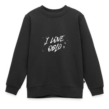 J’aime Oslo - Sweat Premium enfant bio - noir - Devant - AI Model Kid Female (0cm)