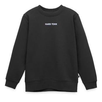 Hard Tekk Glitch - Tekk Tekke Hard Tekk Tekkno - Sweat Premium enfant bio - noir - Devant - AI Model Kid Female (0cm)