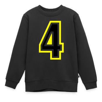 4 Nombre Collège - Sweat Premium enfant bio - noir - Devant - AI Model Kid Female (0cm)