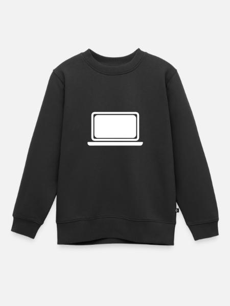 Laptop Symbol - Kinder Premium Organic Sweatshirt - Schwarz