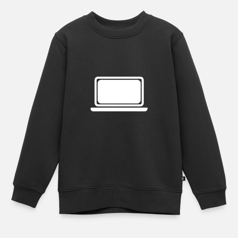 Icône de l’ordinateur portable - Sweat Premium enfant bio - noir