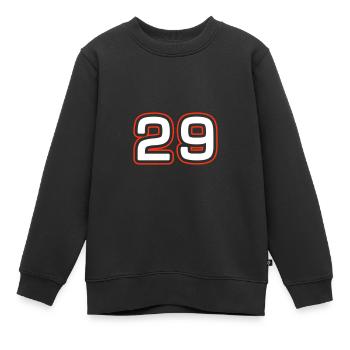 29 Zahl symbol - Kinder Premium Organic Sweatshirt - Schwarz - Vorne - AI Model Kid Female (0cm)