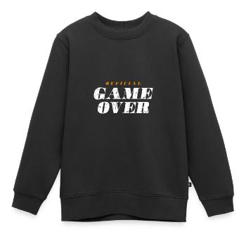 Citation Game Over - Sweat Premium enfant bio - noir - Devant - AI Model Kid Female (0cm)