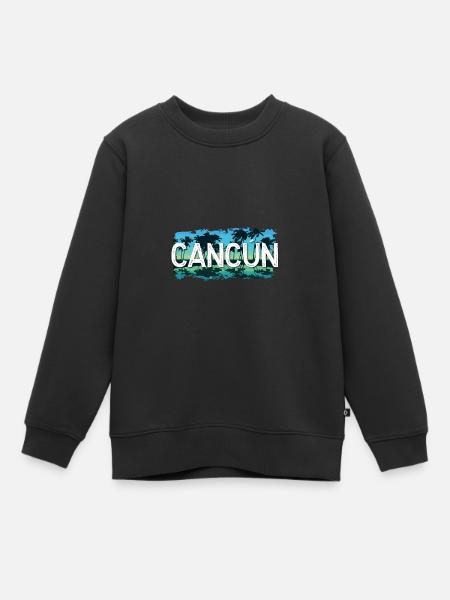 Cancun - Sweat Premium enfant bio - noir