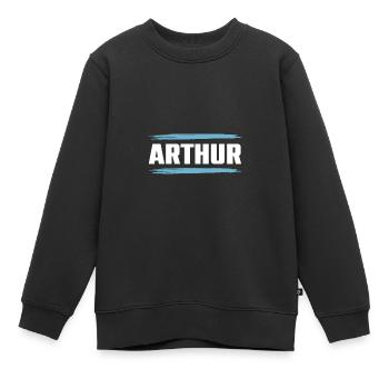 Arthur - Kinder Premium Organic Sweatshirt - Schwarz - Vorne - AI Model Kid Female (0cm)