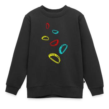 Symbole Burrito - Sweat Premium enfant bio - noir - Devant - AI Model Kid Female (0cm)