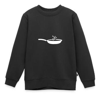 Pfanne Icon - Kinder Premium Organic Sweatshirt - Schwarz - Vorne - AI Model Kid Female (0cm)