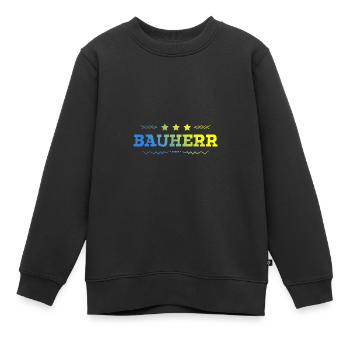 Bauherr Haus Bau - Kinder Premium Organic Sweatshirt - Schwarz - Vorne - AI Model Kid Female (0cm)