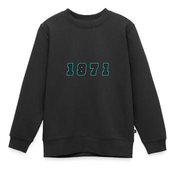 1971 Jahr Zahl - Kinder Premium Organic Sweatshirt - Schwarz - Vorne - AI Model Kid Female (0cm)
