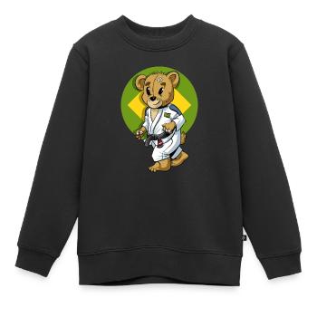 BJJ Brazilian Jiu-Jitsu Maskottchen - Kinder Premium Organic Sweatshirt - Schwarz - Vorne - AI Model Kid Female (0cm)