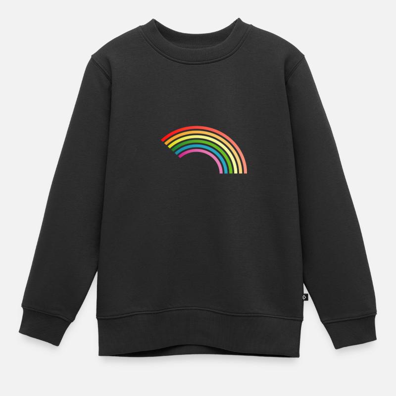 arc en ciel - Sweat Premium enfant bio - noir