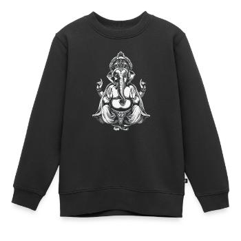 Ganesha Gottheit Hindu - Kinder Premium Organic Sweatshirt - Schwarz - Vorne - AI Model Kid Female (0cm)