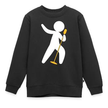 Pop star - Sweat Premium enfant bio - noir - Devant - AI Model Kid Female (0cm)
