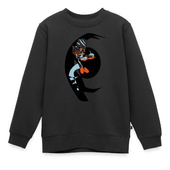 Geist - Kinder Premium Organic Sweatshirt - Schwarz - Vorne - AI Model Kid Female (0cm)