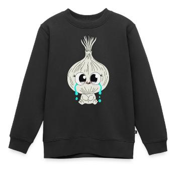 Onion - Kids Premium Organic Sweatshirt - black - Front - AI Model Kid Female (0cm)