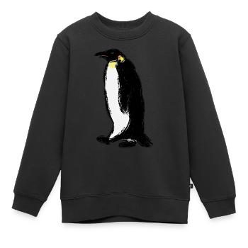 Manchot empereur / Manchot empereur Design I - Sweat Premium enfant bio - noir - Devant - AI Model Kid Female (0cm)