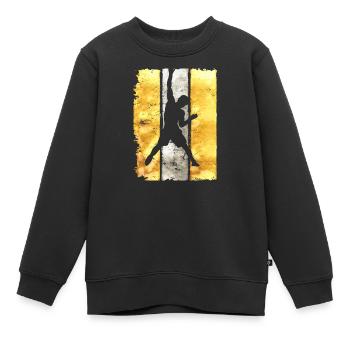 Klettern Climbing Kletterer Kletterwand Berg - Kinder Premium Organic Sweatshirt - Schwarz - Vorne - AI Model Kid Female (0cm)