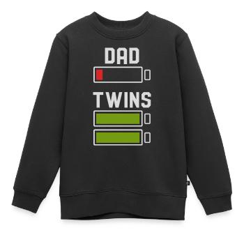 Papa de jumeaux - Sweat Premium enfant bio - noir - Devant - AI Model Kid Female (0cm)