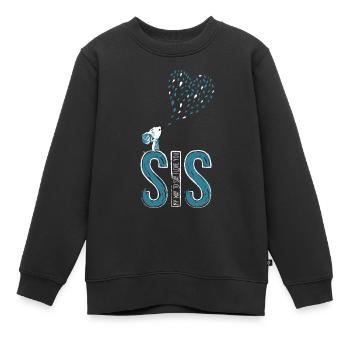 je t'aime ma soeur - Sweat Premium enfant bio - noir - Devant - AI Model Kid Female (0cm)