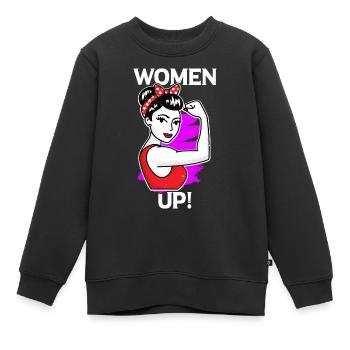 Féministe féministe cadeau feminist - Sweat Premium enfant bio - noir - Devant - AI Model Kid Female (0cm)