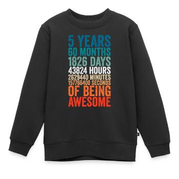 5th anniversary gift, 5th wedding anniversary gift - Kinder Premium Organic Sweatshirt - Schwarz - Vorne - AI Model Kid Female (0cm)
