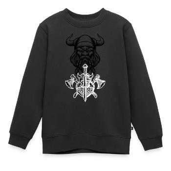 Celtic Irlande Vikings nicot celtique arbre - Sweat Premium enfant bio - noir - Devant - AI Model Kid Female (0cm)