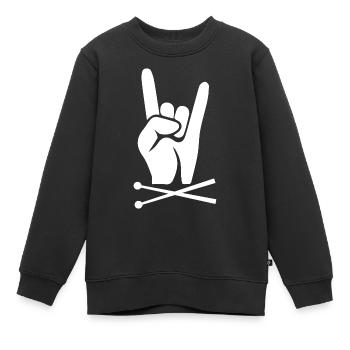 Rock and Roll Rock Music - Kinder Premium Organic Sweatshirt - Schwarz - Vorne - AI Model Kid Female (0cm)