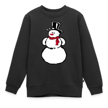Schneemann - Kinder Premium Organic Sweatshirt - Schwarz - Vorne - AI Model Kid Female (0cm)