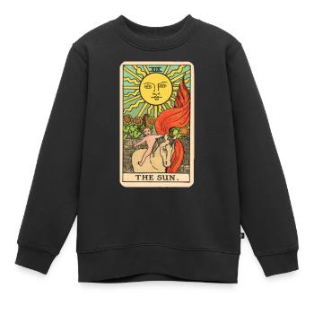 Die Moon Card - Kinder Premium Organic Sweatshirt - Schwarz - Vorne - AI Model Kid Female (0cm)