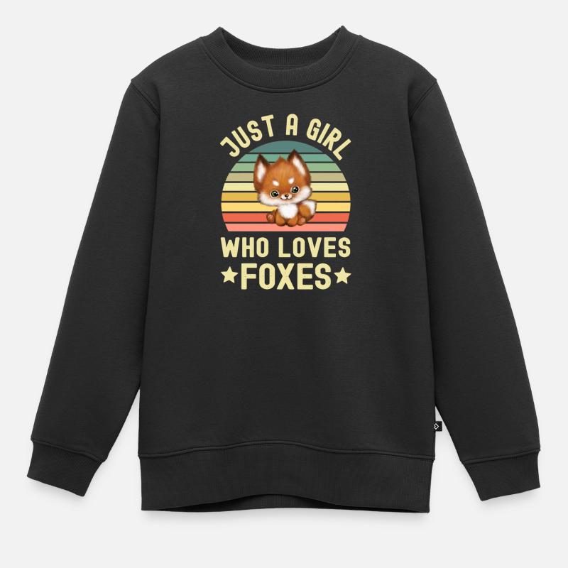 Renards renards - Sweat Premium enfant bio - noir