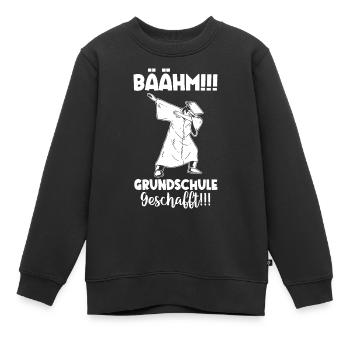 Grundschule geschafft, Schulkind, Geschenkidee - Kinder Premium Organic Sweatshirt - Schwarz - Vorne - AI Model Kid Female (0cm)