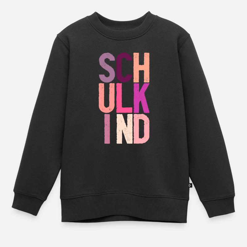 Schulkind Mädchen 2 - Kinder Premium Organic Sweatshirt - Schwarz