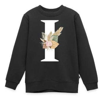 Brief Ich blühte - Kinder Premium Organic Sweatshirt - Schwarz - Vorne - AI Model Kid Female (0cm)