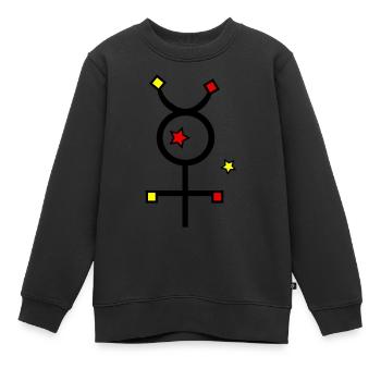 Mercury Symbol - Kids Premium Organic Sweatshirt - black - Front - AI Model Kid Female (0cm)