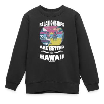 Hawaï - Sweat Premium enfant bio - noir - Devant - AI Model Kid Female (0cm)