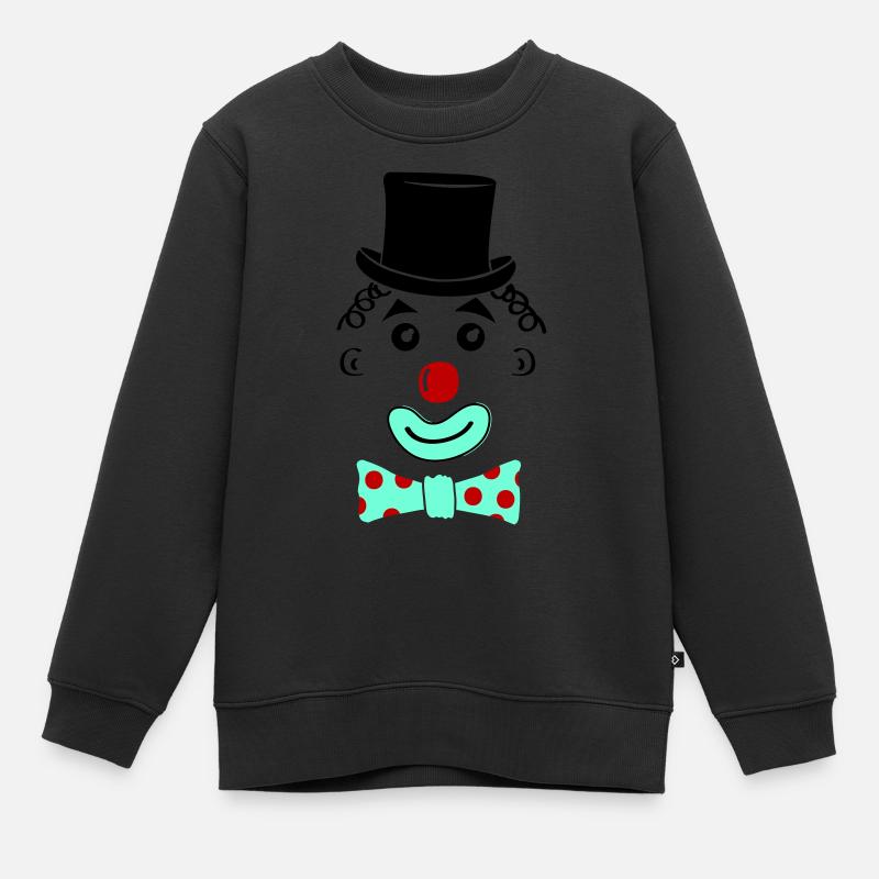 clown smile - Kinder Premium Organic Sweatshirt - Schwarz