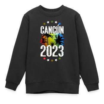 Cancun 2023 - Kinder Premium Organic Sweatshirt - Schwarz - Vorne - AI Model Kid Female (0cm)