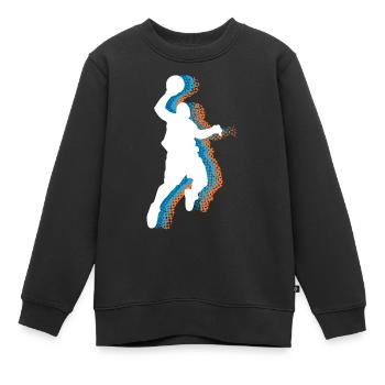 Basketball Basketballer - Kinder Premium Organic Sweatshirt - Schwarz - Vorne - AI Model Kid Female (0cm)