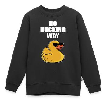 Cool No Ducking Way Rubber Duck Yellow Bath Duckie - Kinder Premium Organic Sweatshirt - Schwarz - Vorne - AI Model Kid Female (0cm)