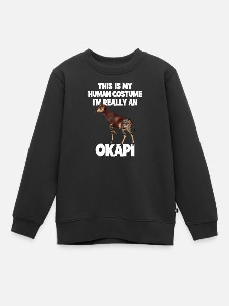 Okapi Zoo Expedition - Kinder Premium Organic Sweatshirt - Schwarz