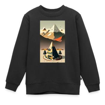 Berg - Kinder Premium Organic Sweatshirt - Schwarz - Vorne - AI Model Kid Female (0cm)