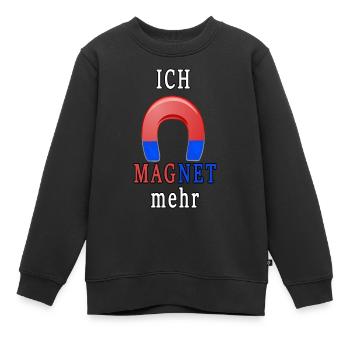 Ich magnet - Kinder Premium Organic Sweatshirt - Schwarz - Vorne - AI Model Kid Female (0cm)